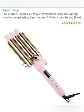 Paris Hilton Pink and Gold Triple Barrel Waver